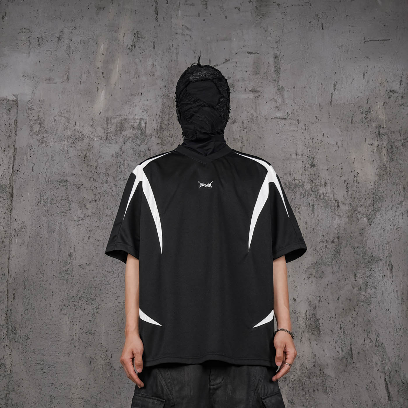 UNDERWATER Demon Eye Mesh Jersey Black-T Shirt-S-Free Shipping Leatheretro