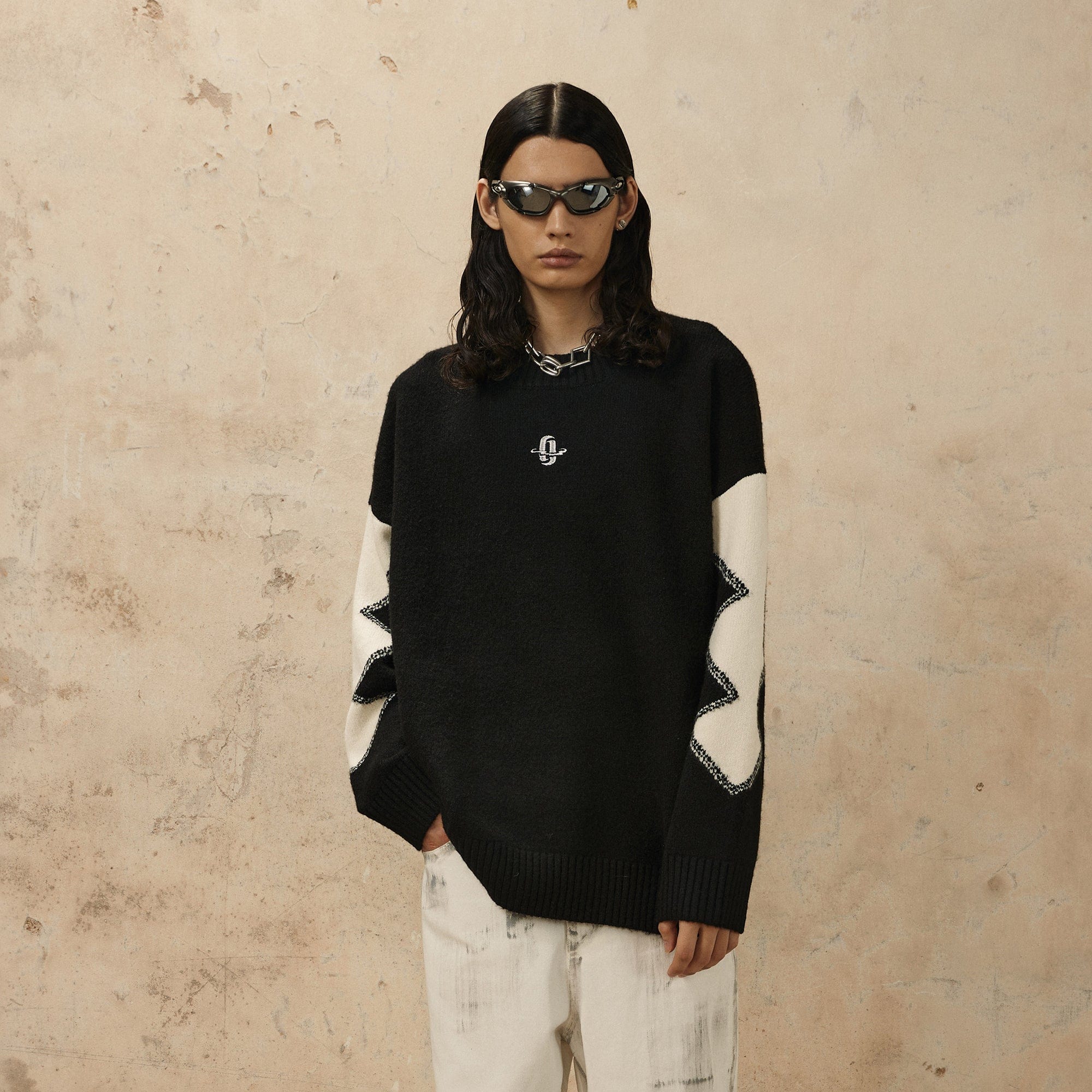 OVDY Color-Blocked Patchwork Sweater-Sweater-S-Free Shipping Leatheretro