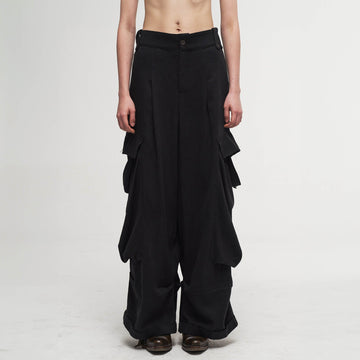 ILNya Nieternite Nifutur Draped Big-Pocket Wide-Leg Cargo Pants-Pants-S(0)-Free Shipping Leatheretro
