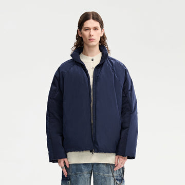 ORGANIC EMOTION Deconstructed Bat Silhouette Down Jacket-Jacket-S-Blue-Free Shipping Leatheretro