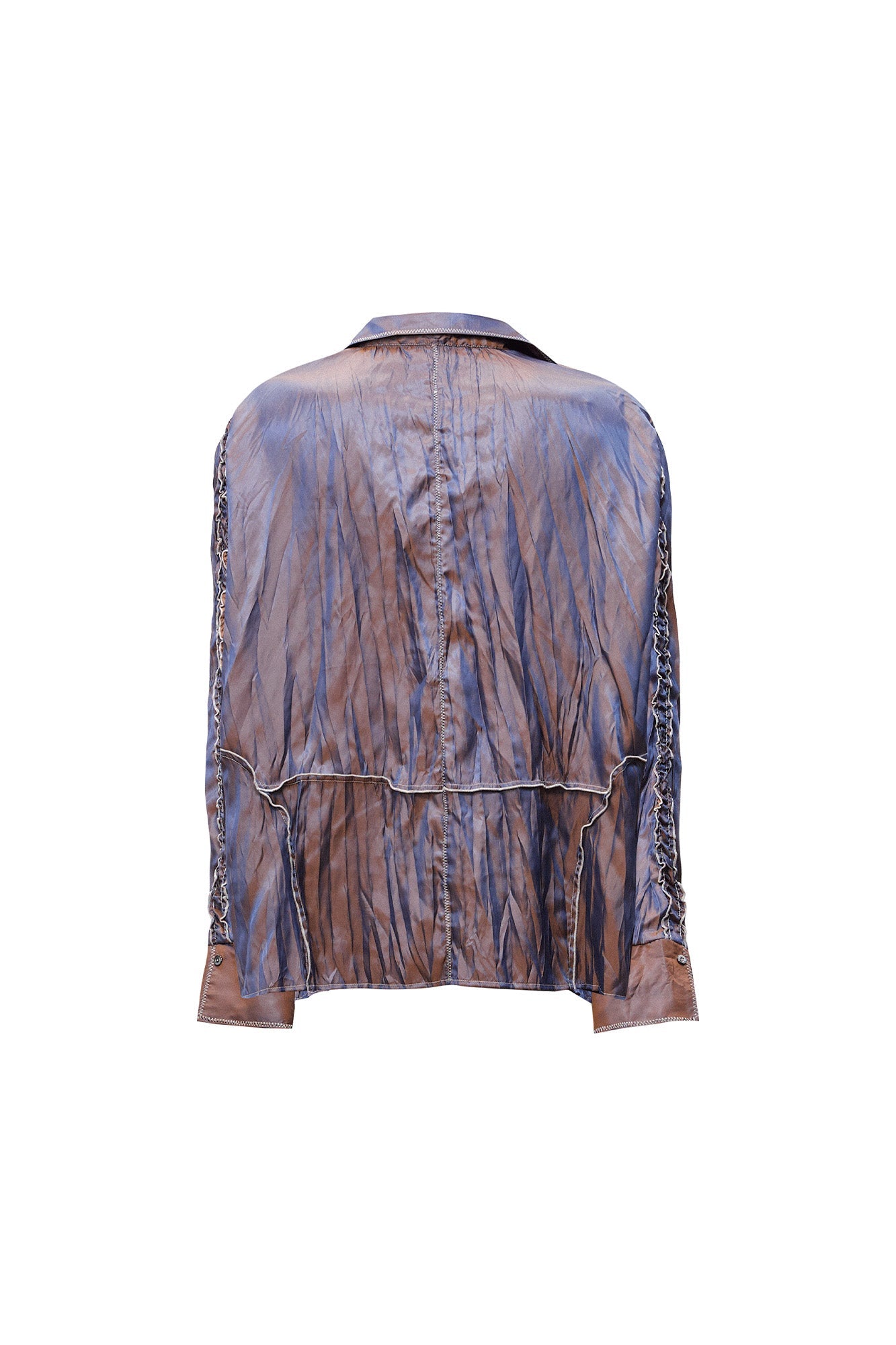 OIPWORD Retro Crinkled Pleated Shirt-Shirt-M-Free Shipping Leatheretro