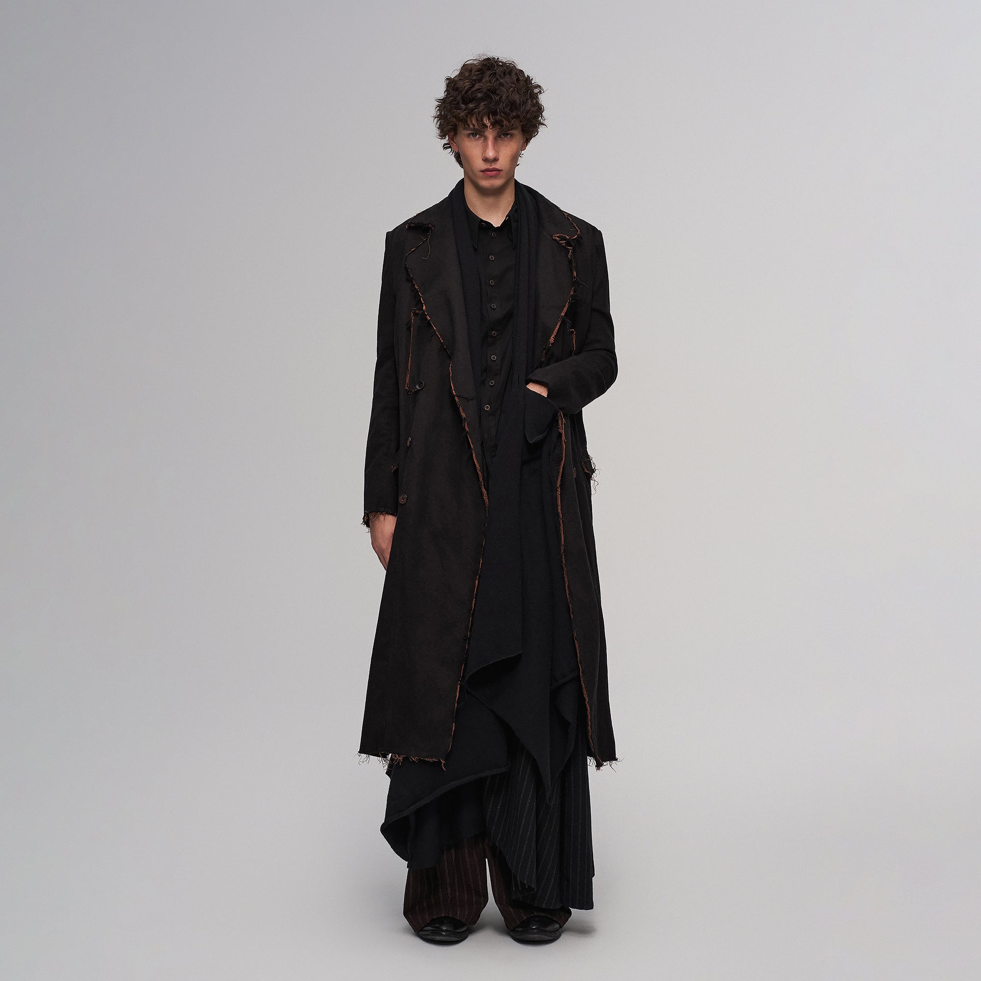 ILNya Nieternite Nifutur Raw-Edge Wool-Blend Longline Coat-Jacket-S(0)-Free Shipping Leatheretro