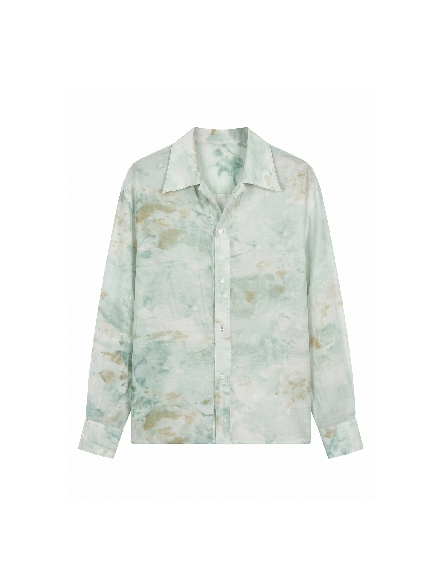 GRAINMUSTARD Washed Tie-Dye Draped Shirt-Shirt-XS-Free Shipping Leatheretro