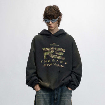 OVDY The Game Distressed Hoodie-Hoodie-S-Grey-Free Shipping Leatheretro