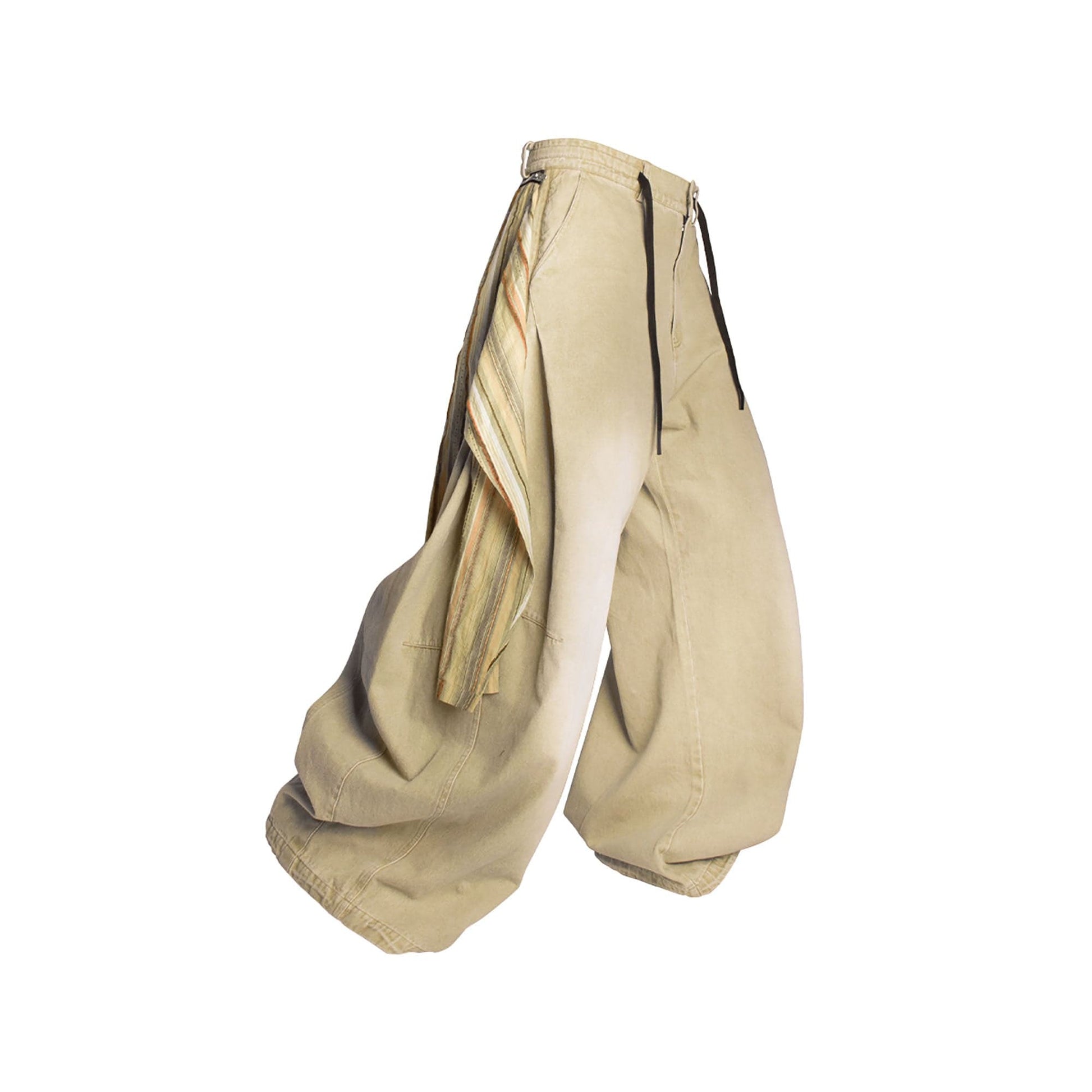 RELABEL Detachable Drape Drawstring Baggy Jeans Brown-Jeans-XS-Free Shipping Leatheretro