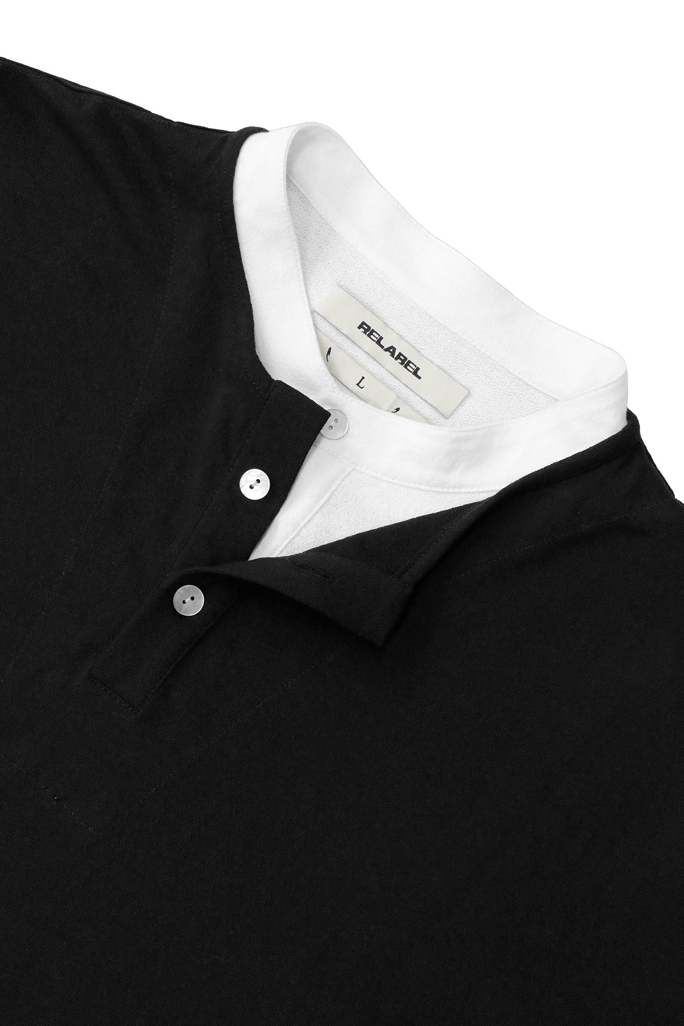 RELABEL Contrast Layered Henley Long-Sleeve Tee-L/S Tee-XS-Purple-Free Shipping Leatheretro