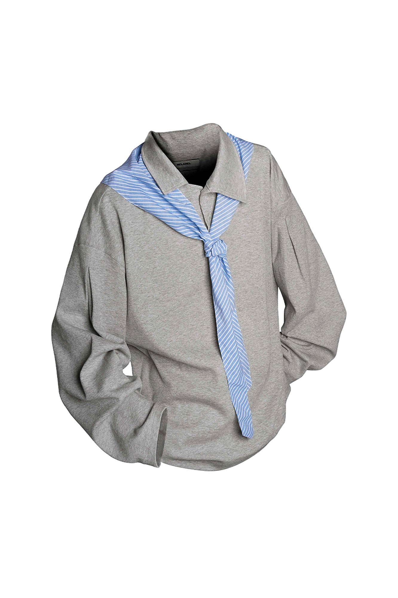 RELABEL Striped Sailor Collar Tie Sweatshirt-Sweatshirt-XS-Free Shipping Leatheretro