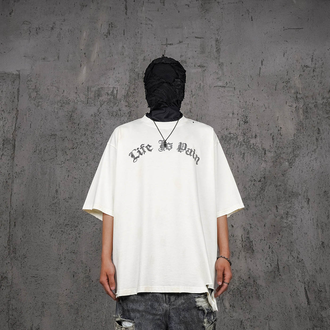 UNDERWATER Life Is Pain Slogan T-Shirt-T Shirt-S-Free Shipping Leatheretro