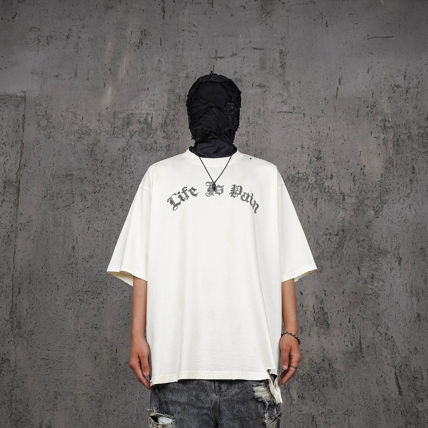 UNDERWATER Life Is Pain Slogan T-Shirt-T Shirt-S-Free Shipping Leatheretro