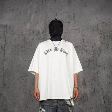 UNDERWATER Life Is Pain Slogan T-Shirt-T Shirt-S-Free Shipping Leatheretro