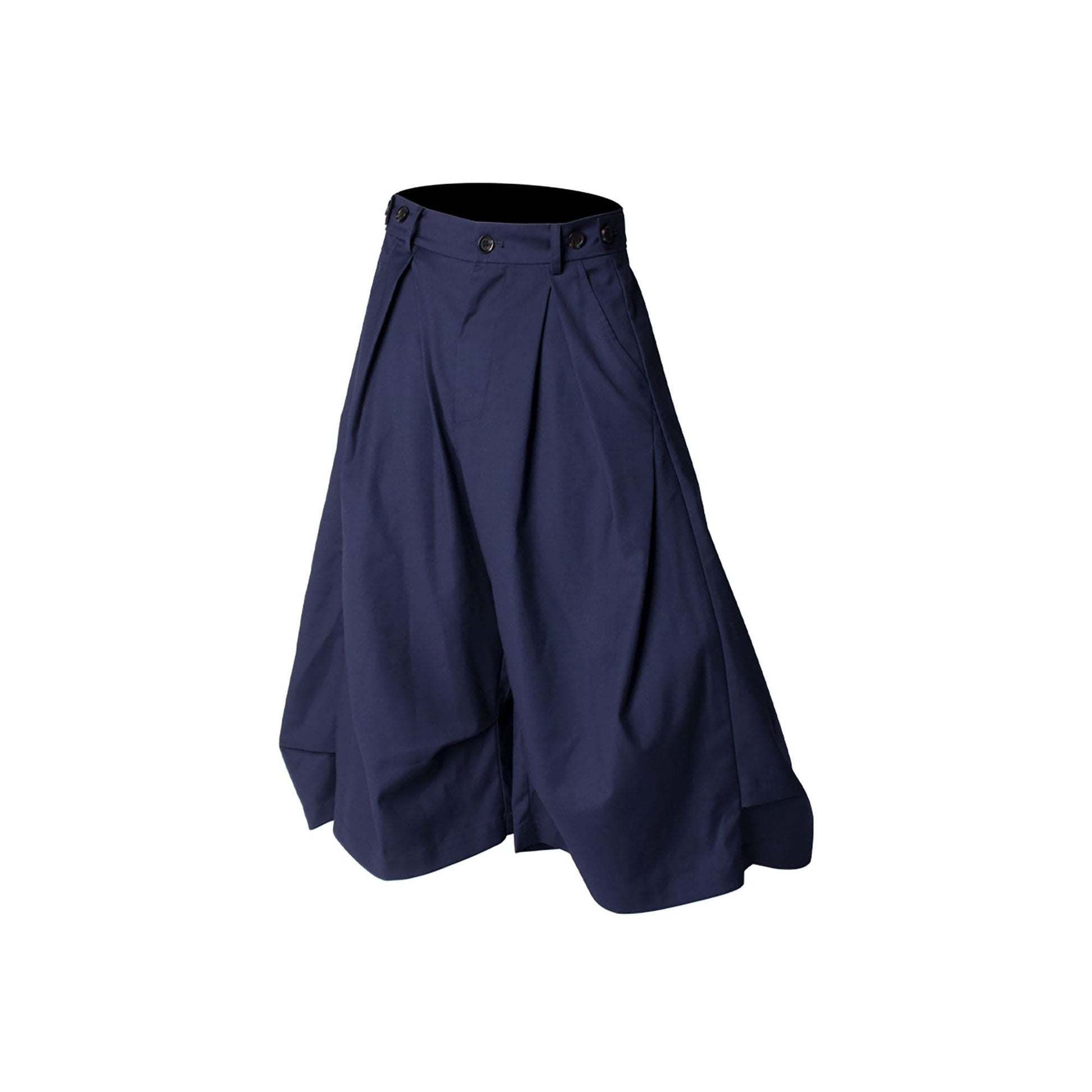 RELABEL Pleated Drape Wide-Leg Shorts-Shorts-XS-Khaki-Free Shipping Leatheretro