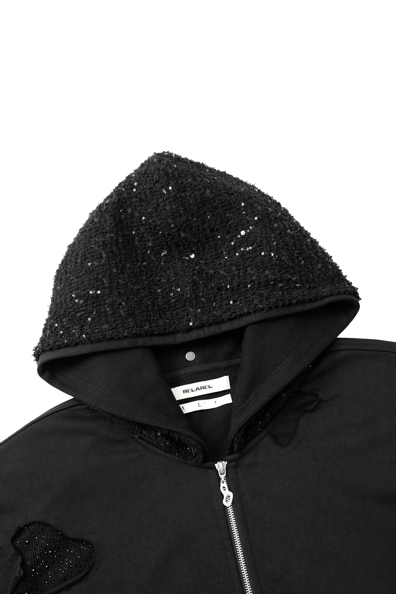 RELABEL Detachable Diamond Layered Hood Jacket-Jacket-XS (Preorder)-Free Shipping Leatheretro
