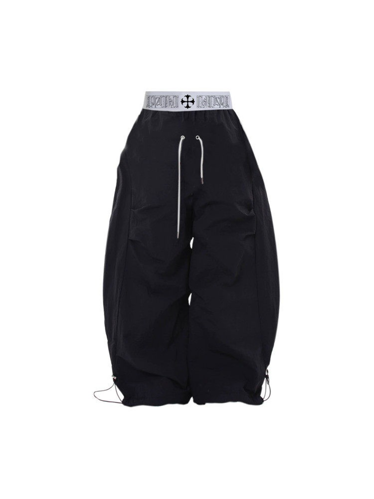 PAIKI Double-Waist Parachute Curved Pants-Pants-S / 28"-Gray-Free Shipping Leatheretro