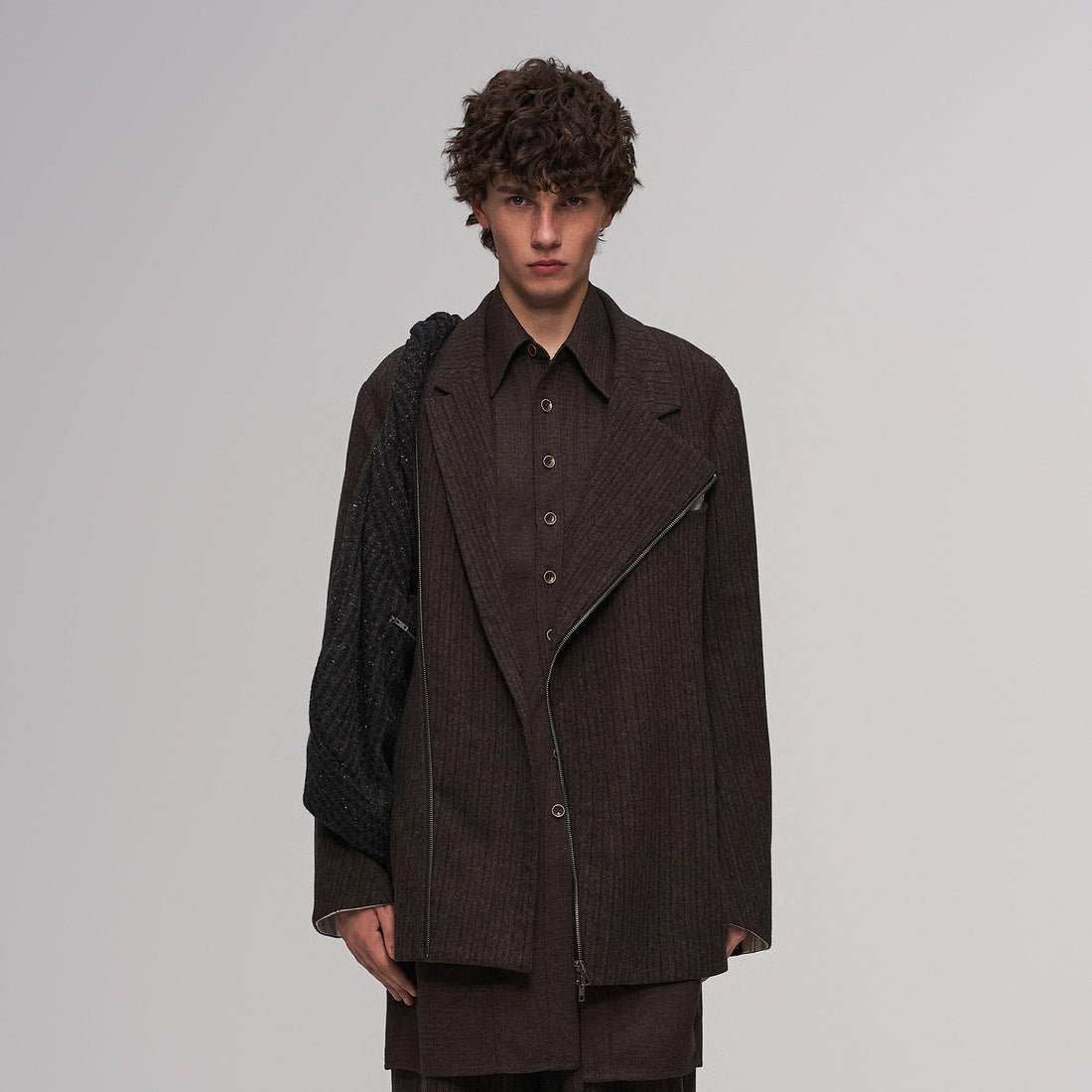 ILNya Nieternite Nifutur Wool-Blend Layered Sash Panel Blazer-Jacket-S (0)(Preorder)-Free Shipping Leatheretro