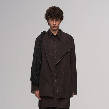 ILNya Nieternite Nifutur Wool-Blend Layered Sash Panel Blazer-Jacket-S (0)(Preorder)-Free Shipping Leatheretro