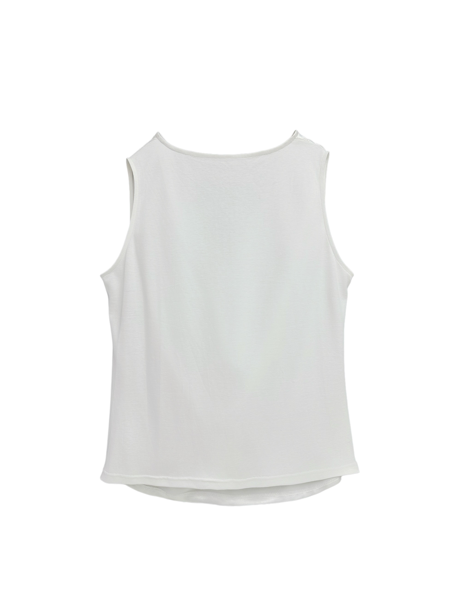 KADAKADA Pearl Sheen Deep V Draped Sleeveless Shirt-Tank Top-M (Preorder)-Free Shipping Leatheretro