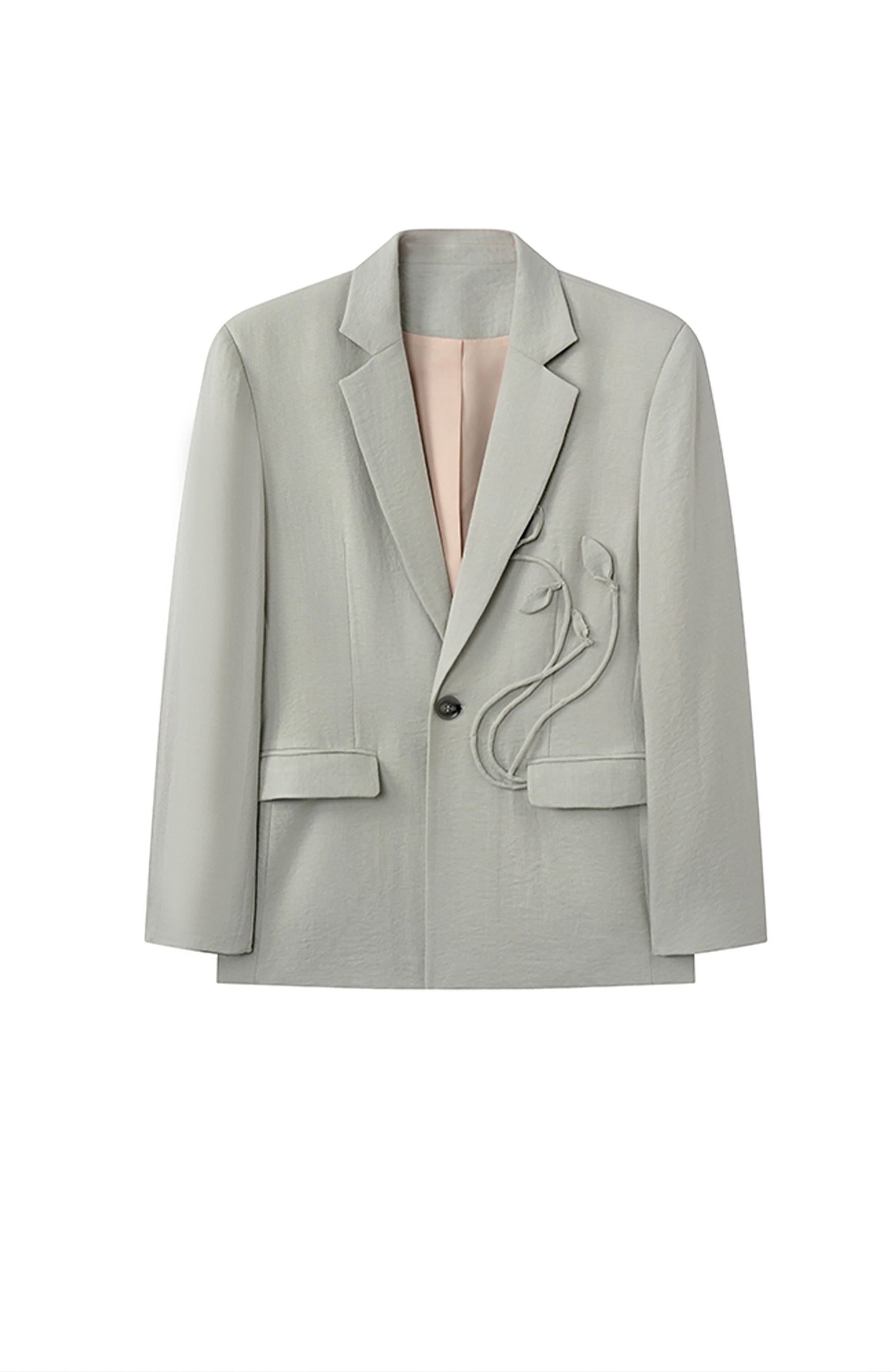 JIECHI Embroidered Floral Linework Blazer-Jacket-M (Preorder)-Free Shipping Leatheretro