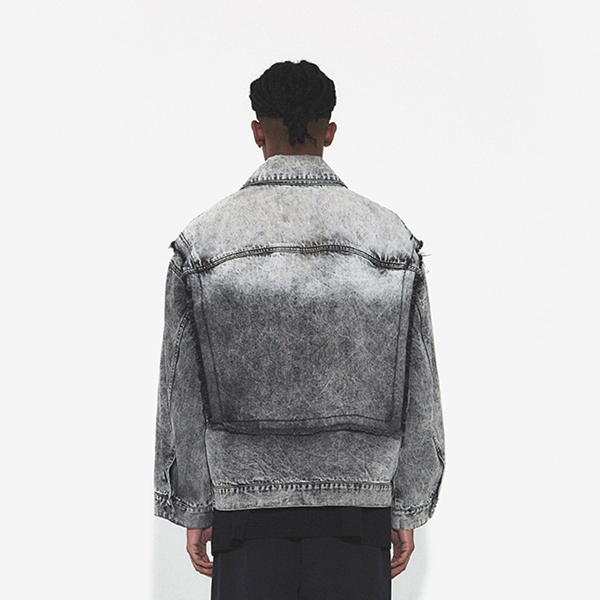 VANN VALRENCE Structural Panel Acid-Washed Oversized Denim Jacket-Jacket-S-Free Shipping Leatheretro