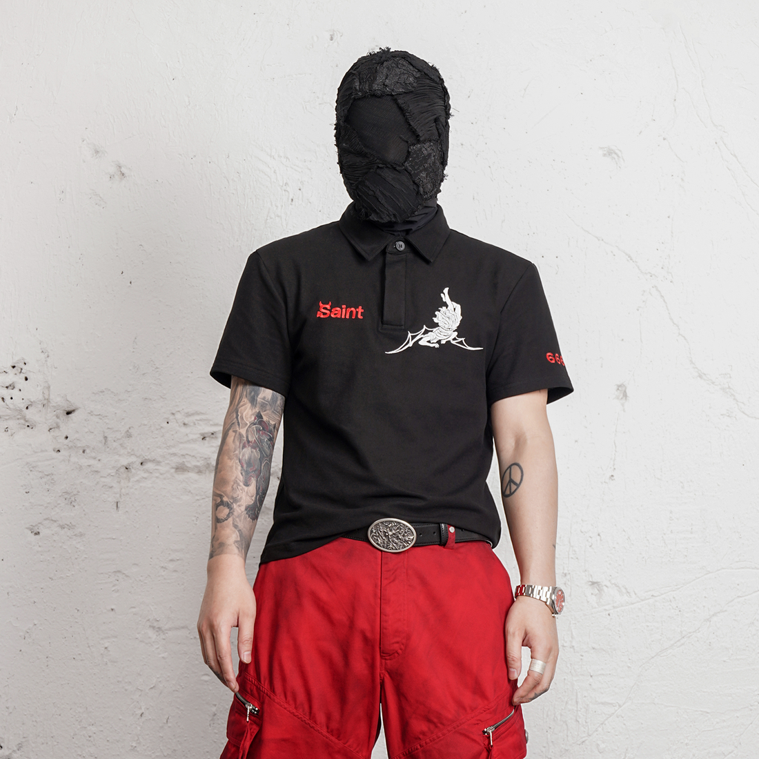 UNDERWATER Lucifer Embroidered Polo Shirt-T Shirt-S (Preorder)-Free Shipping Leatheretro