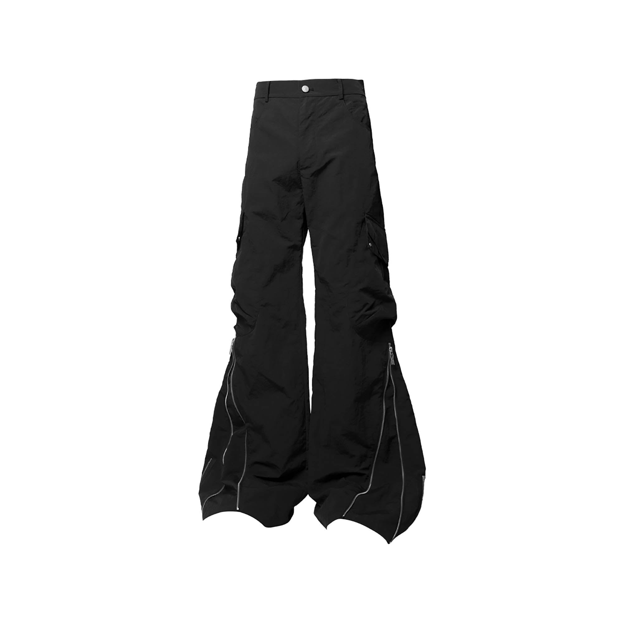 RELABEL Flared Multi-Zip Cargo Pants-Pants-S-Free Shipping Leatheretro