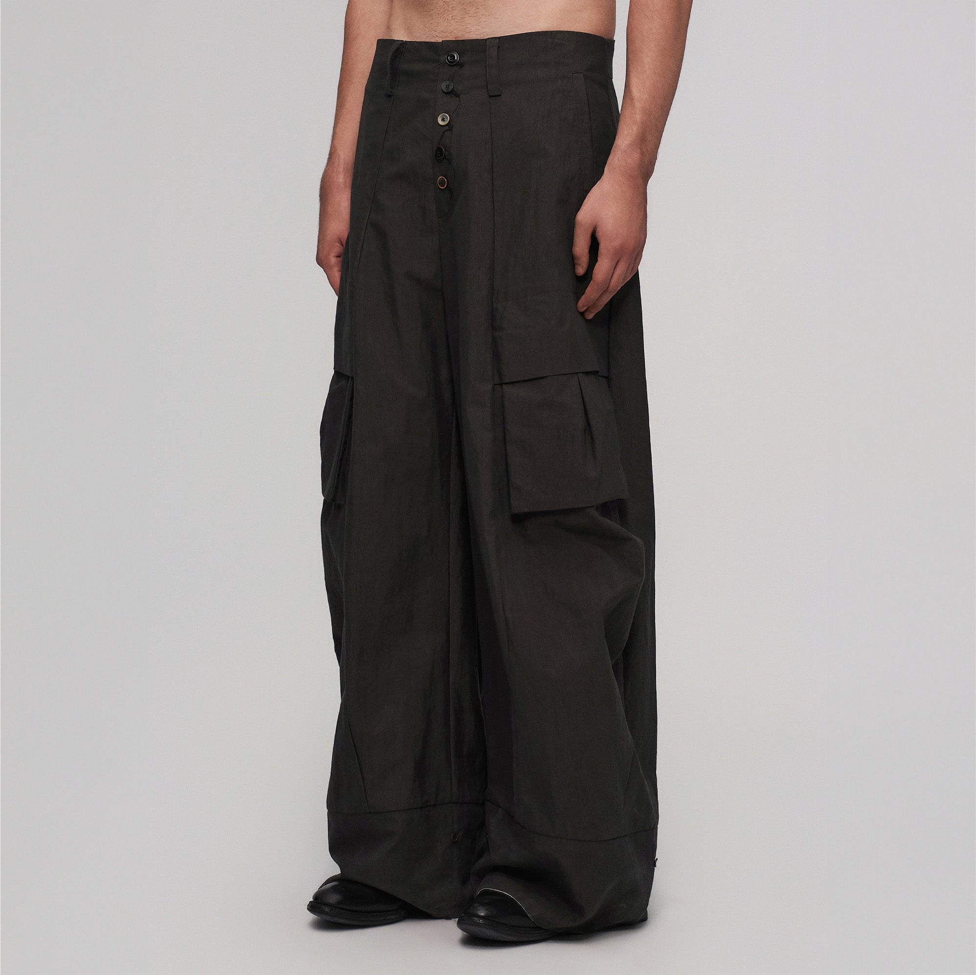 ILNya Nieternite Nifutur Pleated Big-Pocket Wide-Leg Cargo Pants-Pants-S (0)(Preorder)-Free Shipping Leatheretro