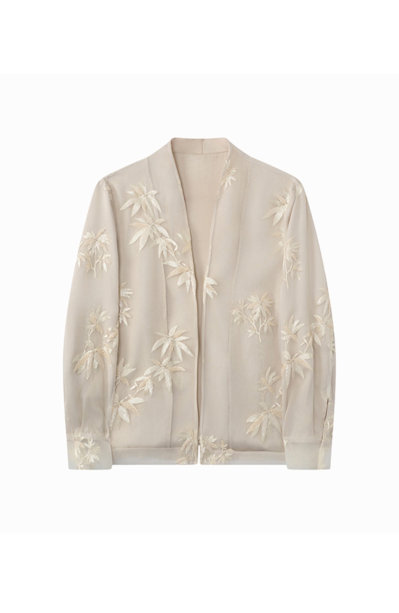 JIECHI Bamboo Embroidered Mesh Jacket-Jacket-M (Preorder)-Free Shipping Leatheretro