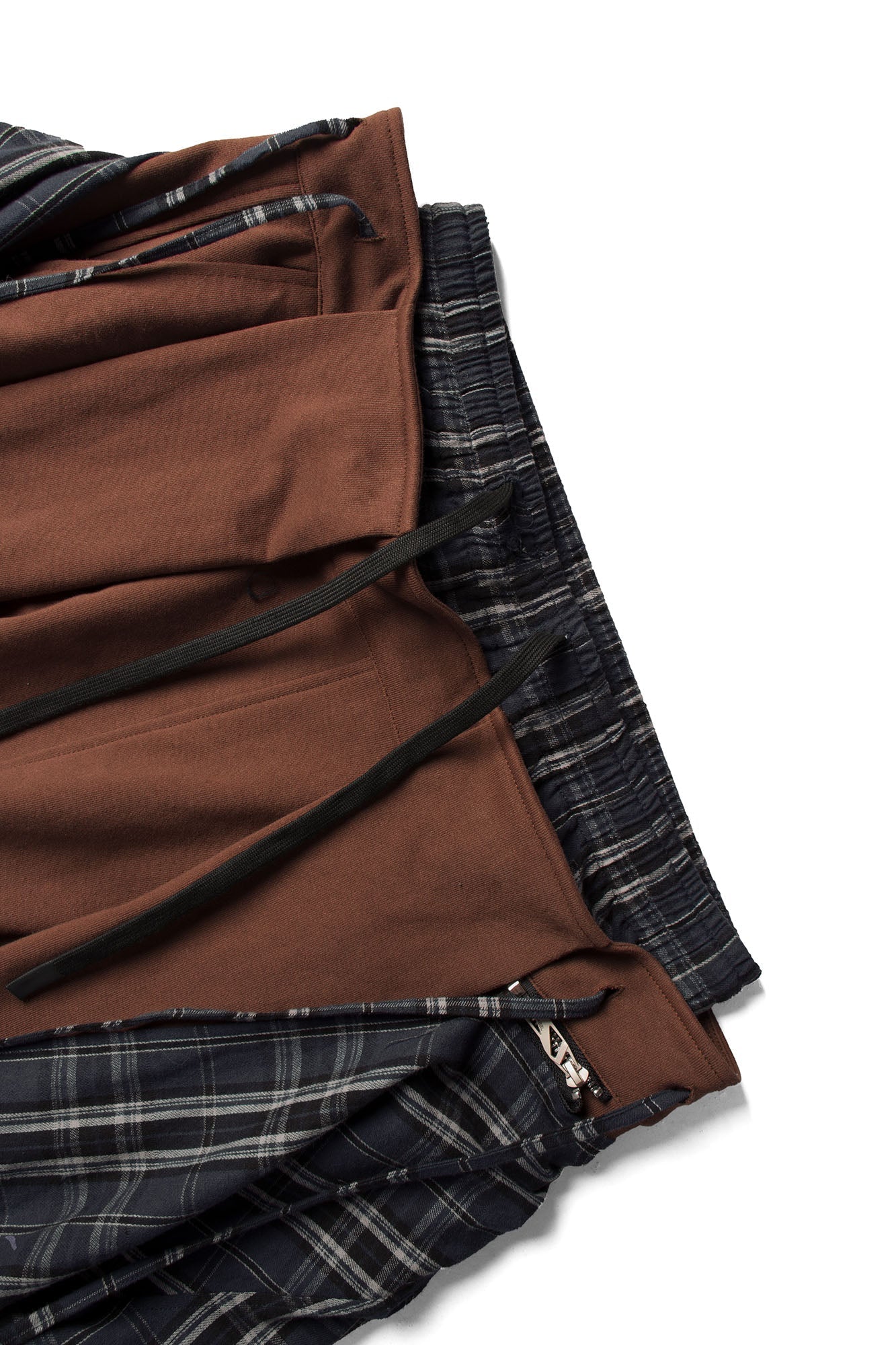 RELABEL Double Waistband Detachable Back Flap Oversized Sweatpants Brown-Pants-XS-Free Shipping Leatheretro