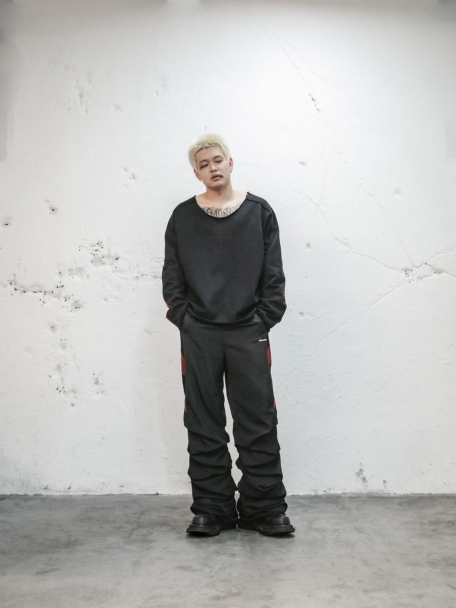 UNDERWATER Bloodfang Ruched Oversized Sweatpants-Pants-S-Free Shipping Leatheretro