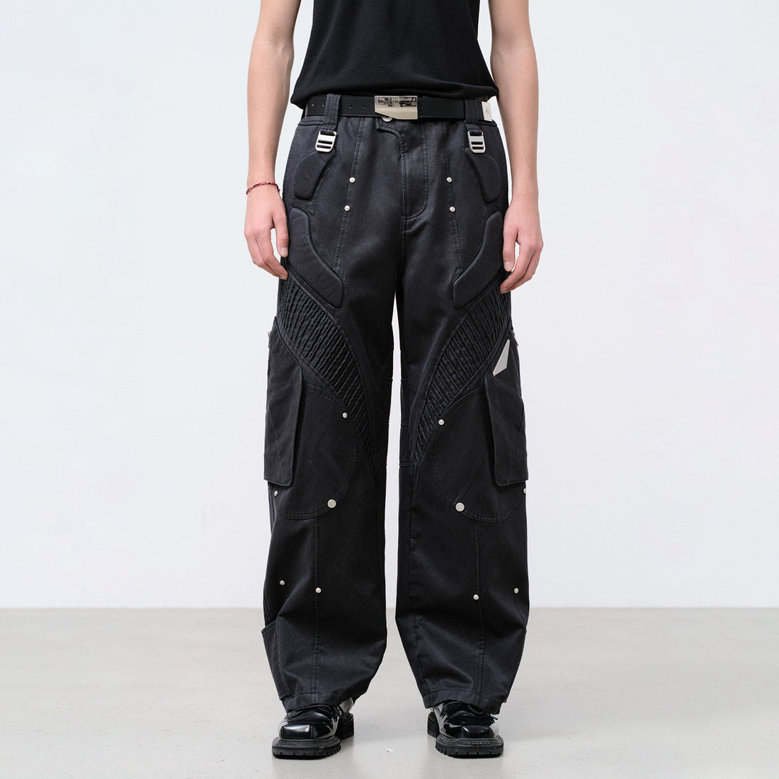 FACEONLAB Futuristic Multi-Pocket Utility Trousers-Pants-M-Free Shipping Leatheretro