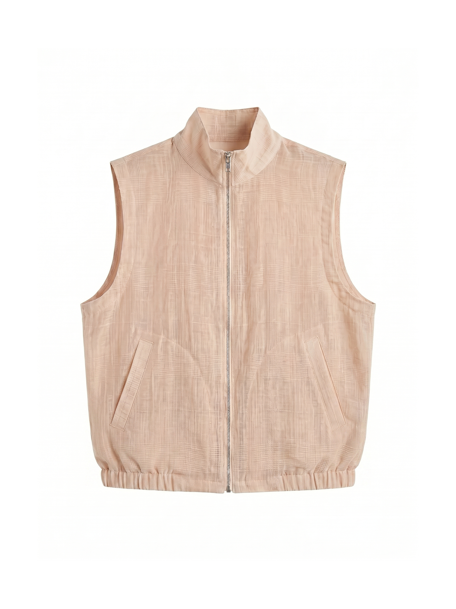 GRAINMUSTARD Linen-Cotton Plaid Vest-Vest-XS-Green-Free Shipping Leatheretro