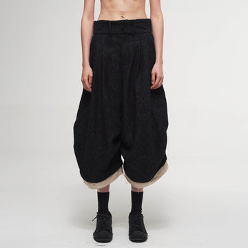 ILNya Nieternite Nifutur Jacquard Layered Raw Edge Balloon Shorts-Shorts-S(0)-Free Shipping Leatheretro