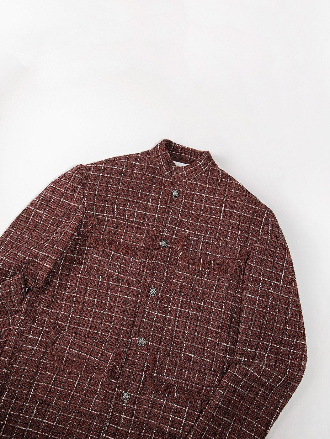 LEONSENSE Tassels Pockets Tweed Jacket-Jacket-S-Free Shipping Leatheretro