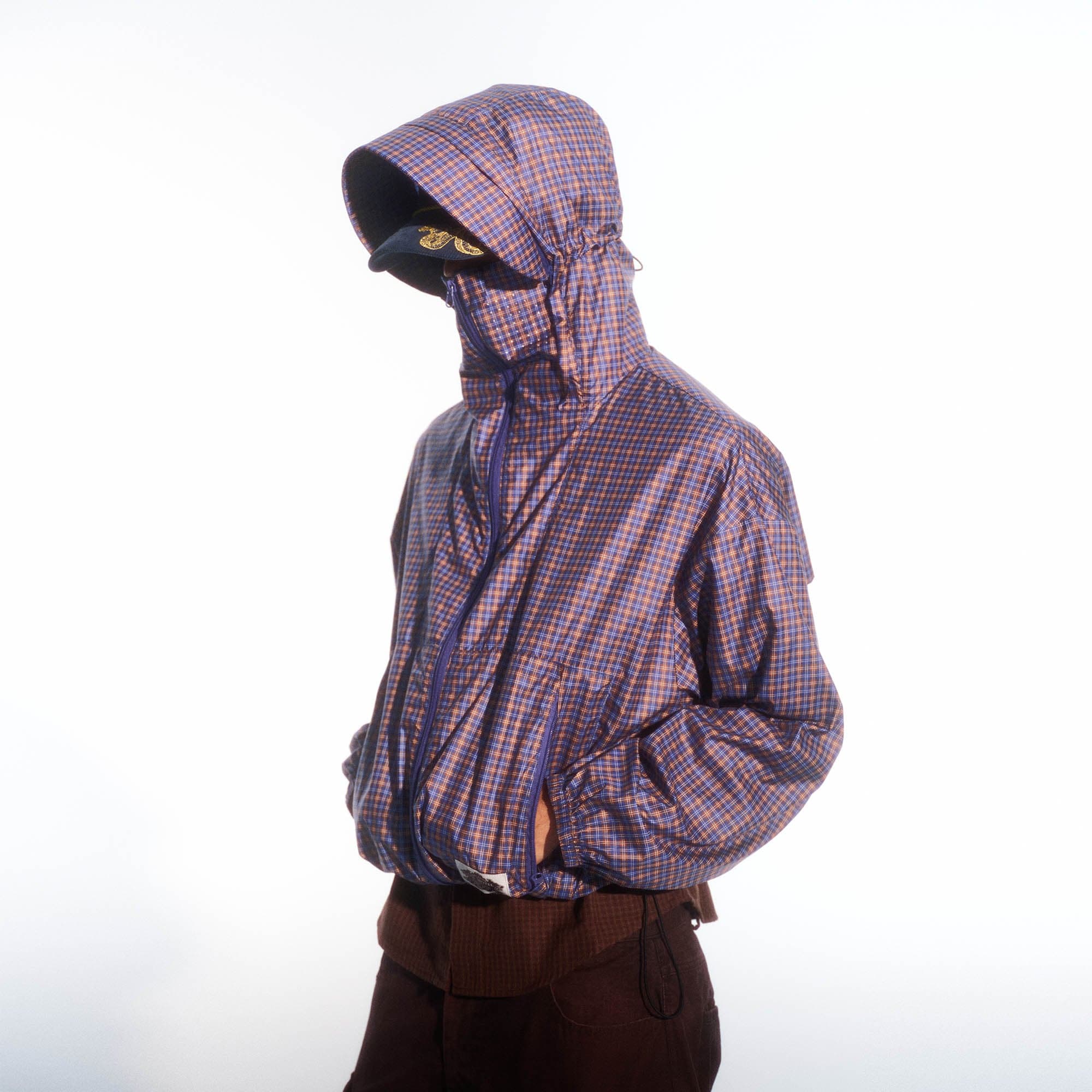 TRECLUB Retro Plaid UV Protection Hooded Jacket-Jacket-S-Free Shipping Leatheretro
