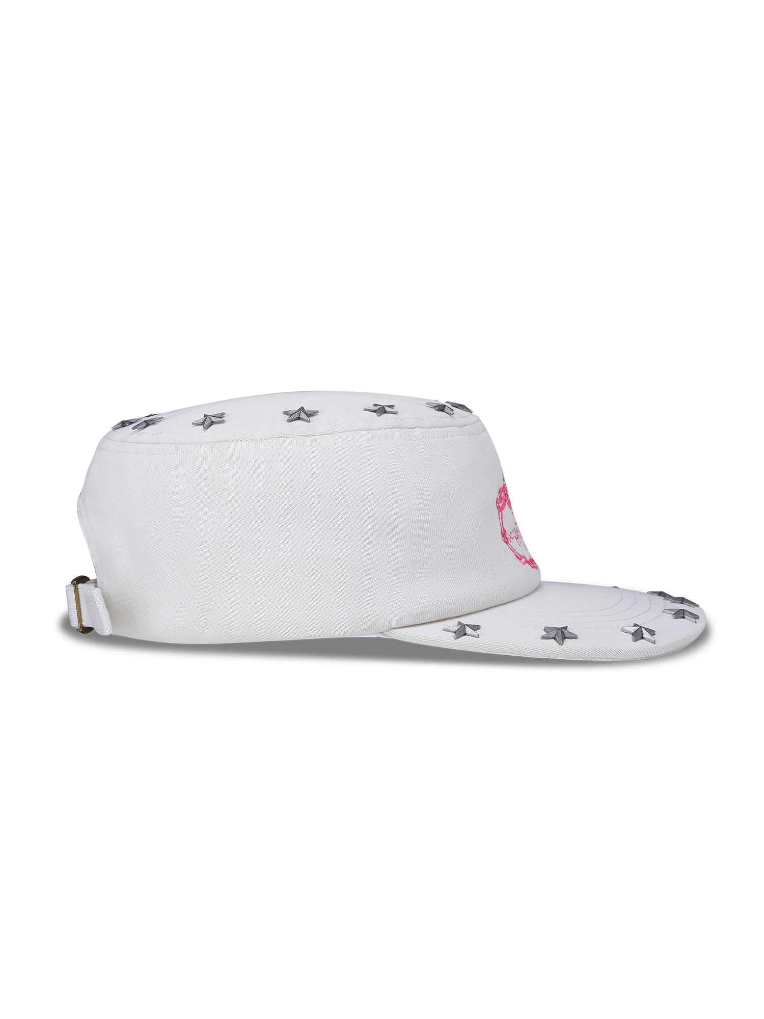SANB Star-Studded Embroidered Pillbox Cap-Hat, Cap, Beanie-One Size-Pink-Free Shipping Leatheretro
