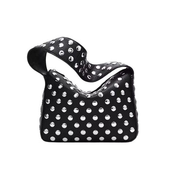 American Style Rivet Armpit Shoulder Bag-Handbags-Black-Free Shipping Leatheretro