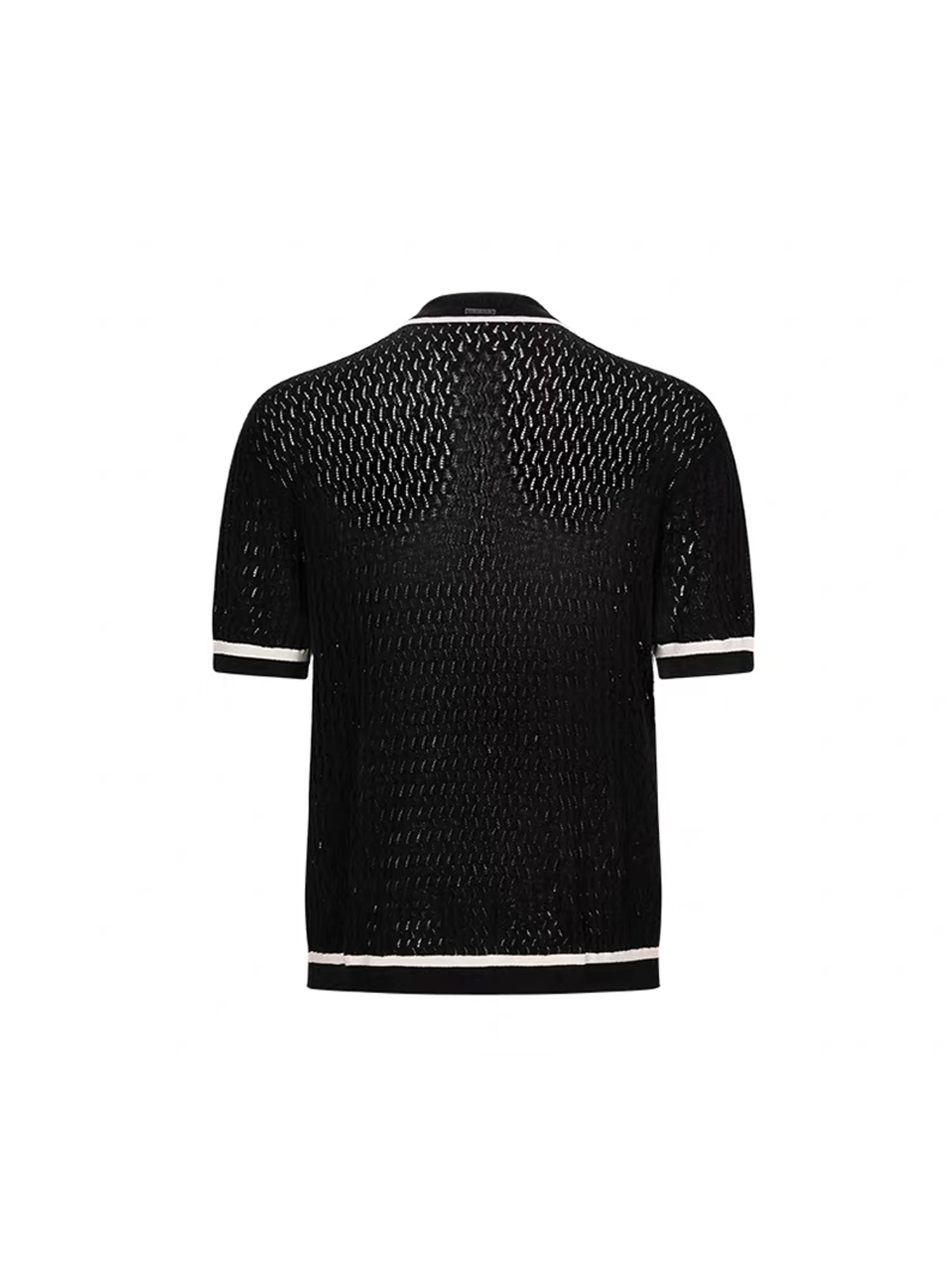 TIWILLTANG Contrast Trim Knitted Half Shirt-Half shirt-S-Black-Free Shipping Leatheretro