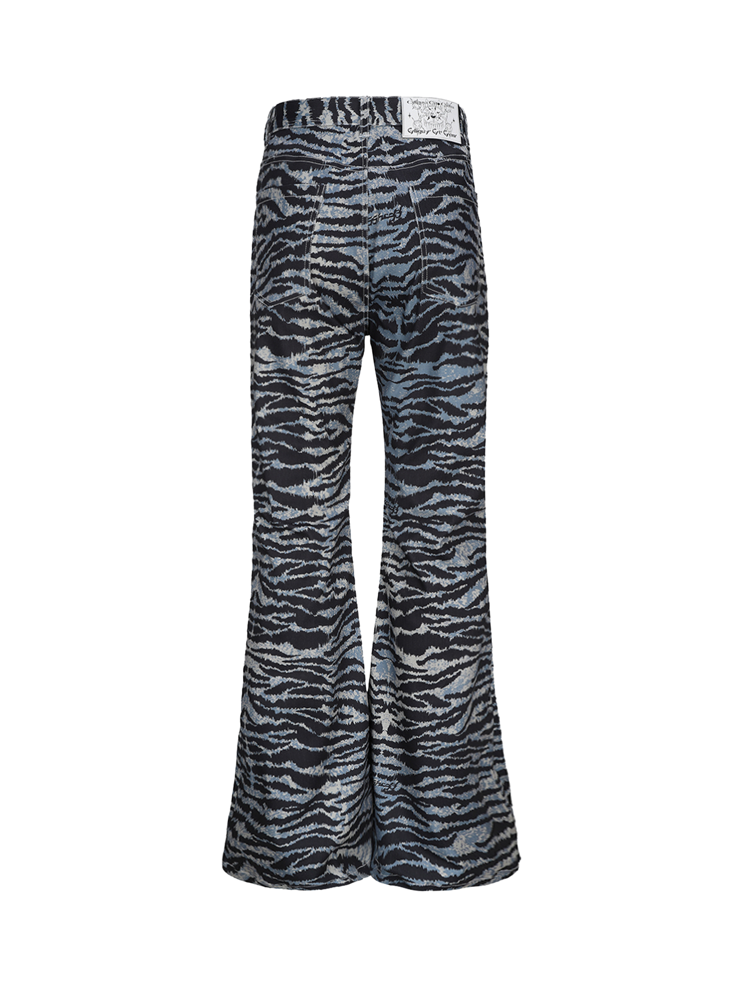 CYCYCY Punk Tiger-Stripe Detachable Pleated Flared Pants-Pants-XXS / 27"-Free Shipping Leatheretro