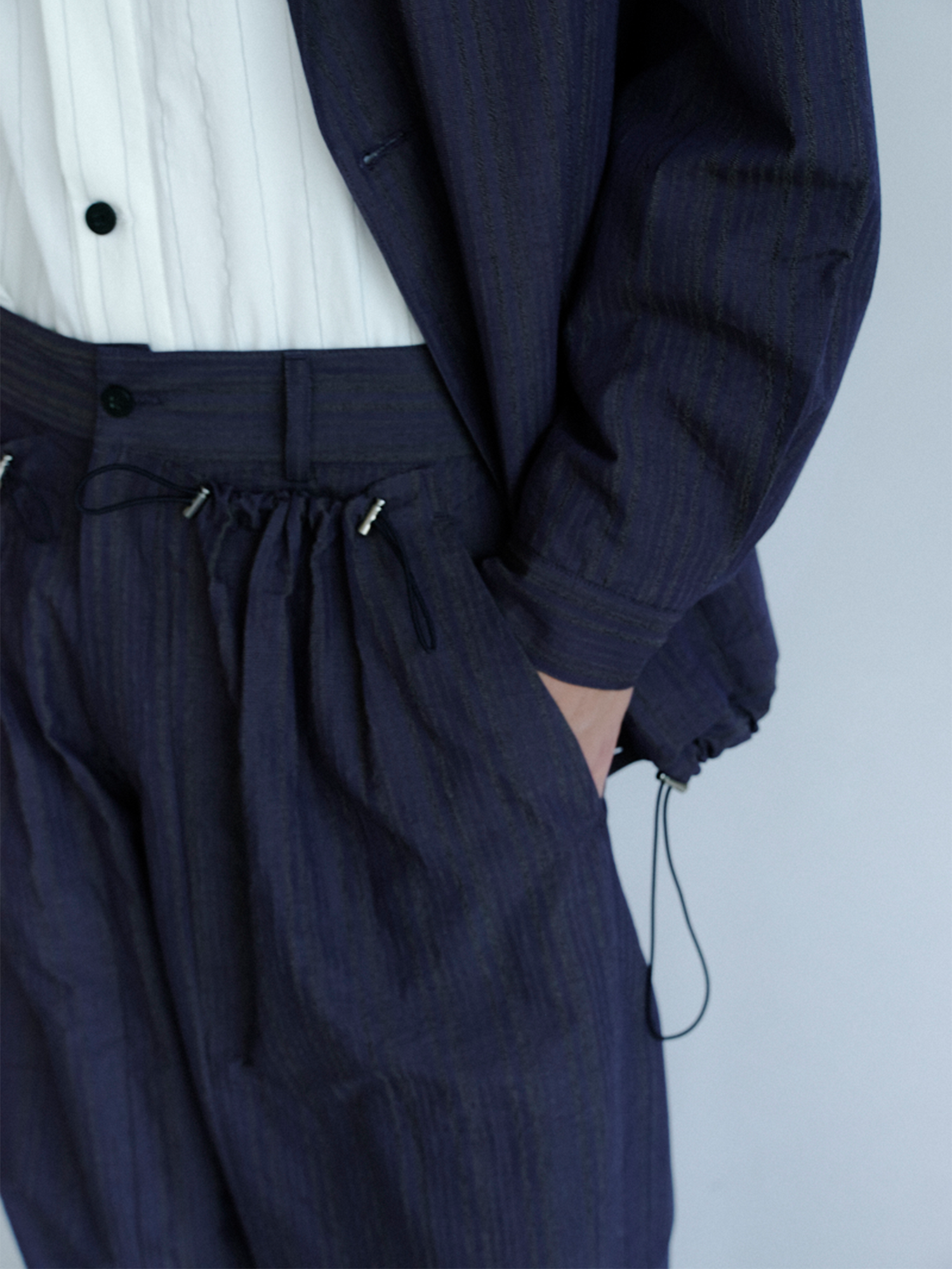 GRAINMUSTARD Drawstring Pleated Straight-Leg Trousers-Pants-XS-Free Shipping Leatheretro