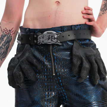 EMBRYO Metal Bone Leather Belt-Other Accessories-One Size-Free Shipping Leatheretro