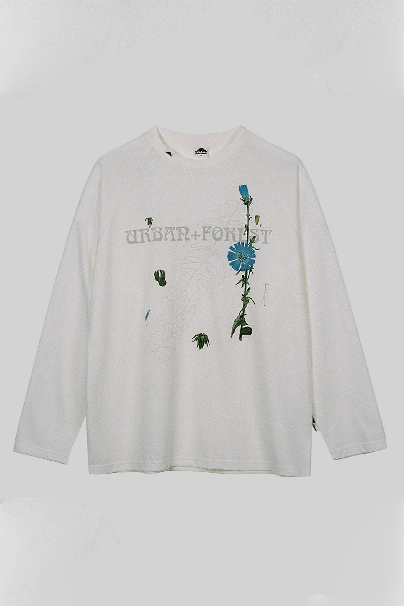 URBAN+FOREST Plant Atlas Raglan Long-Sleeve Tee-L/S Tee-XS-Grey-Free Shipping Leatheretro