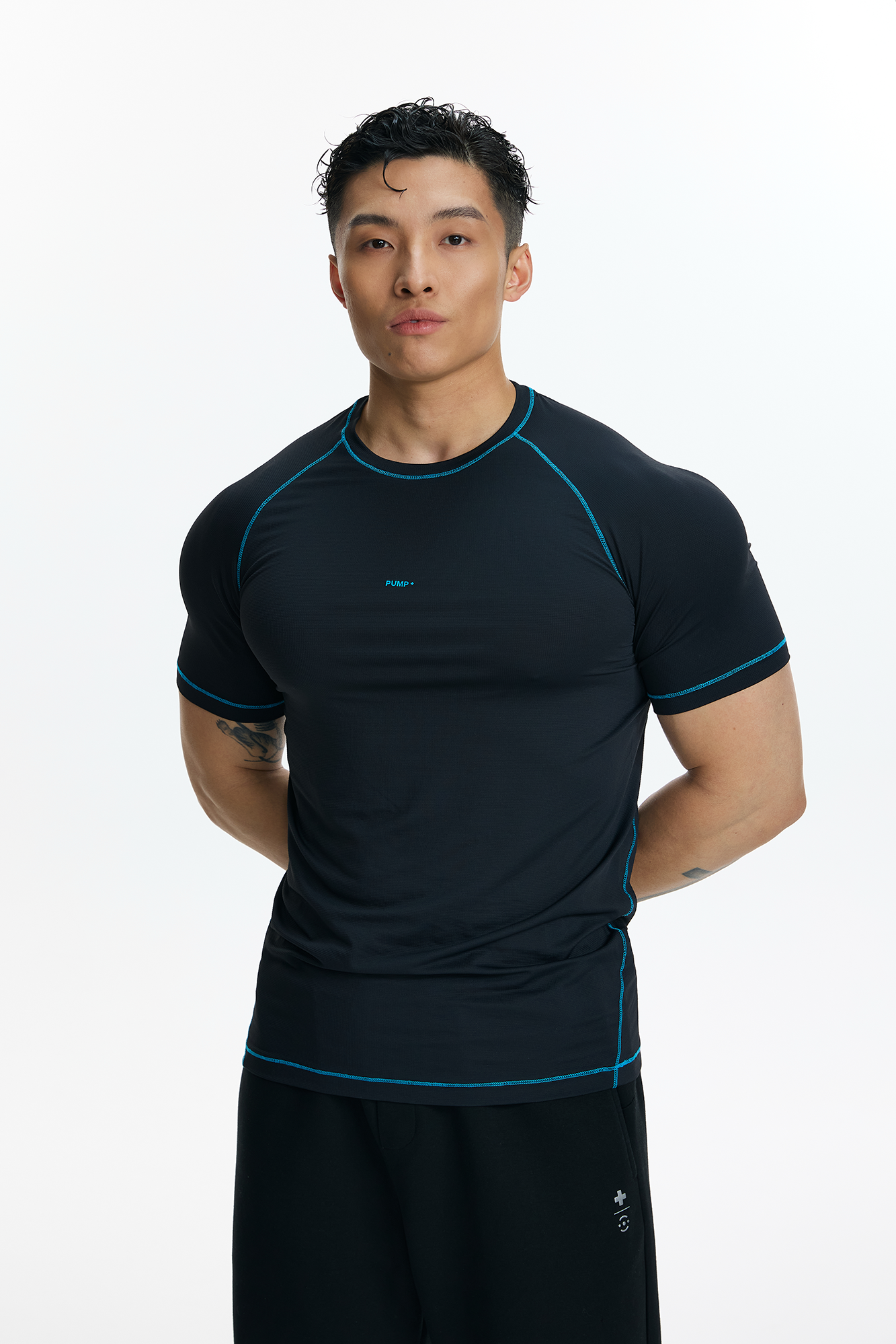 PUMPPLUS Contrast Piping Slim Quick-Dry Training Tee-Tank Top-M-Free Shipping Leatheretro