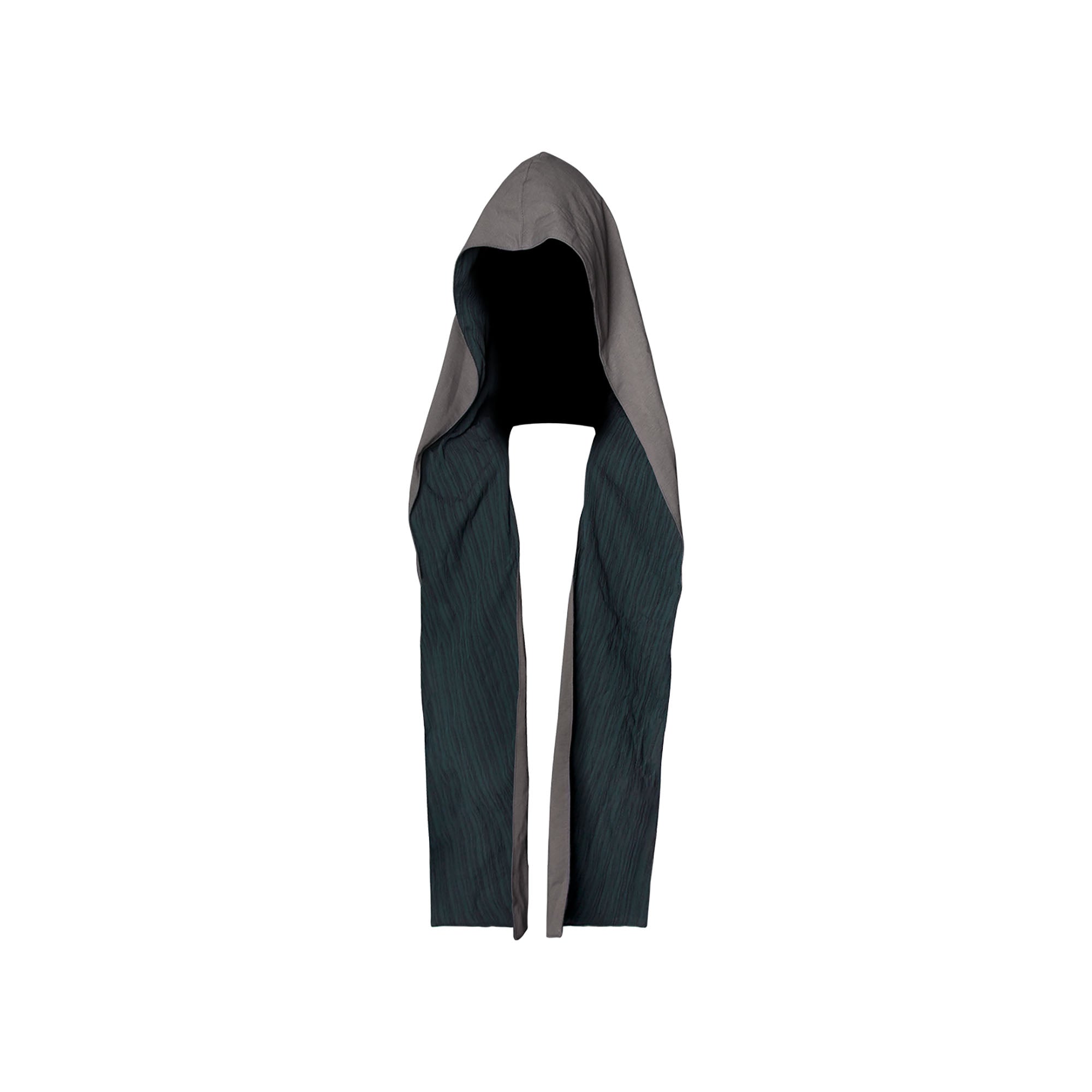 RELABEL Detachable Hood Scarf-Hat, Cap, Beanie-Gray-Free Shipping Leatheretro