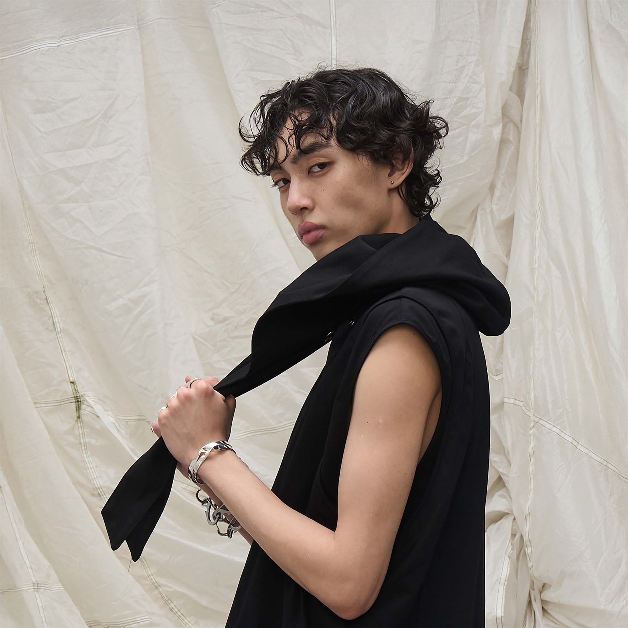 RELABEL Detachable Tie Hood Scarf-Hat, Cap, Beanie-Blue-Free Shipping Leatheretro