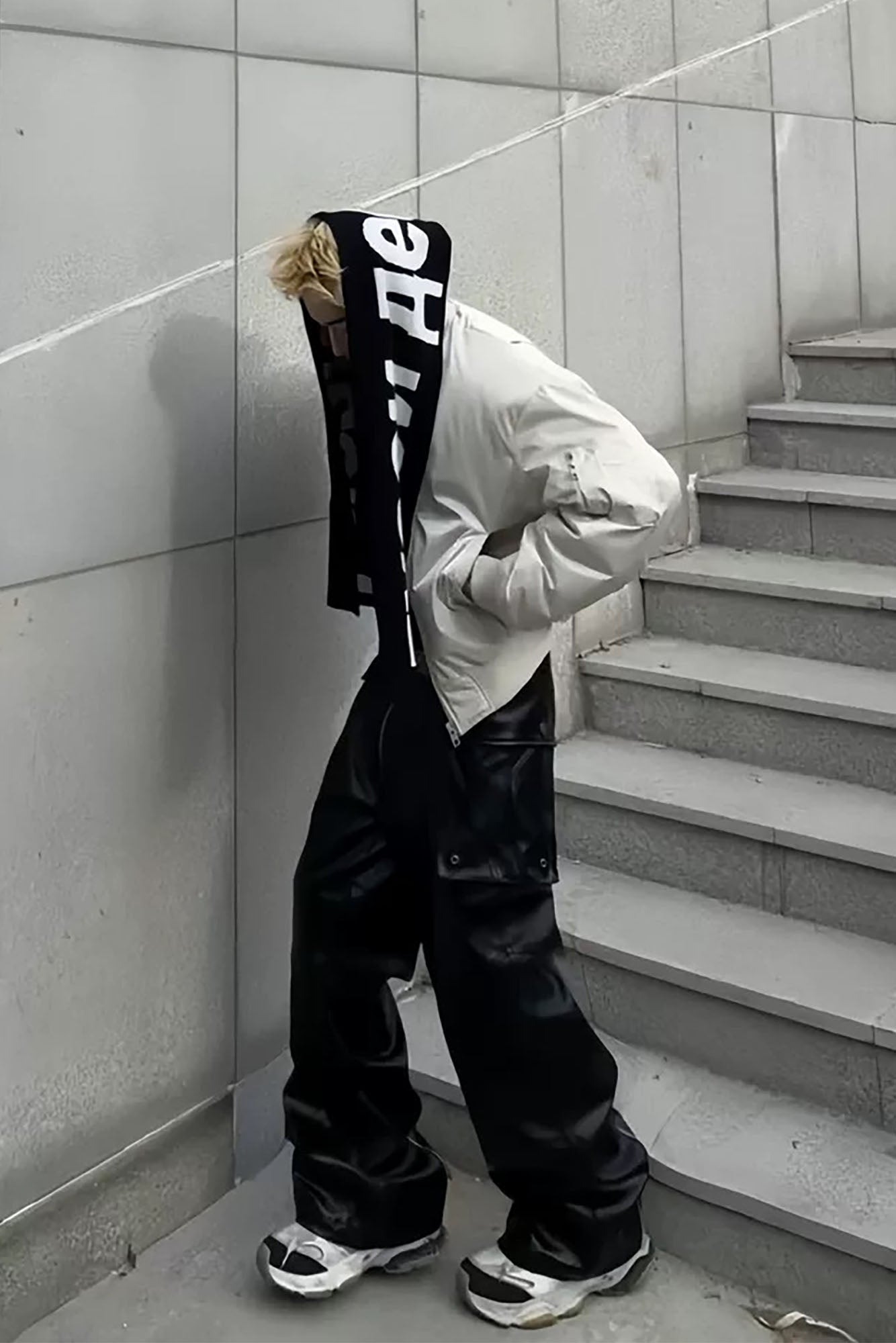 FORFEARTHAT Glossy Panel Zip Hem PU Cargo Pants-Pants-S-Free Shipping Leatheretro