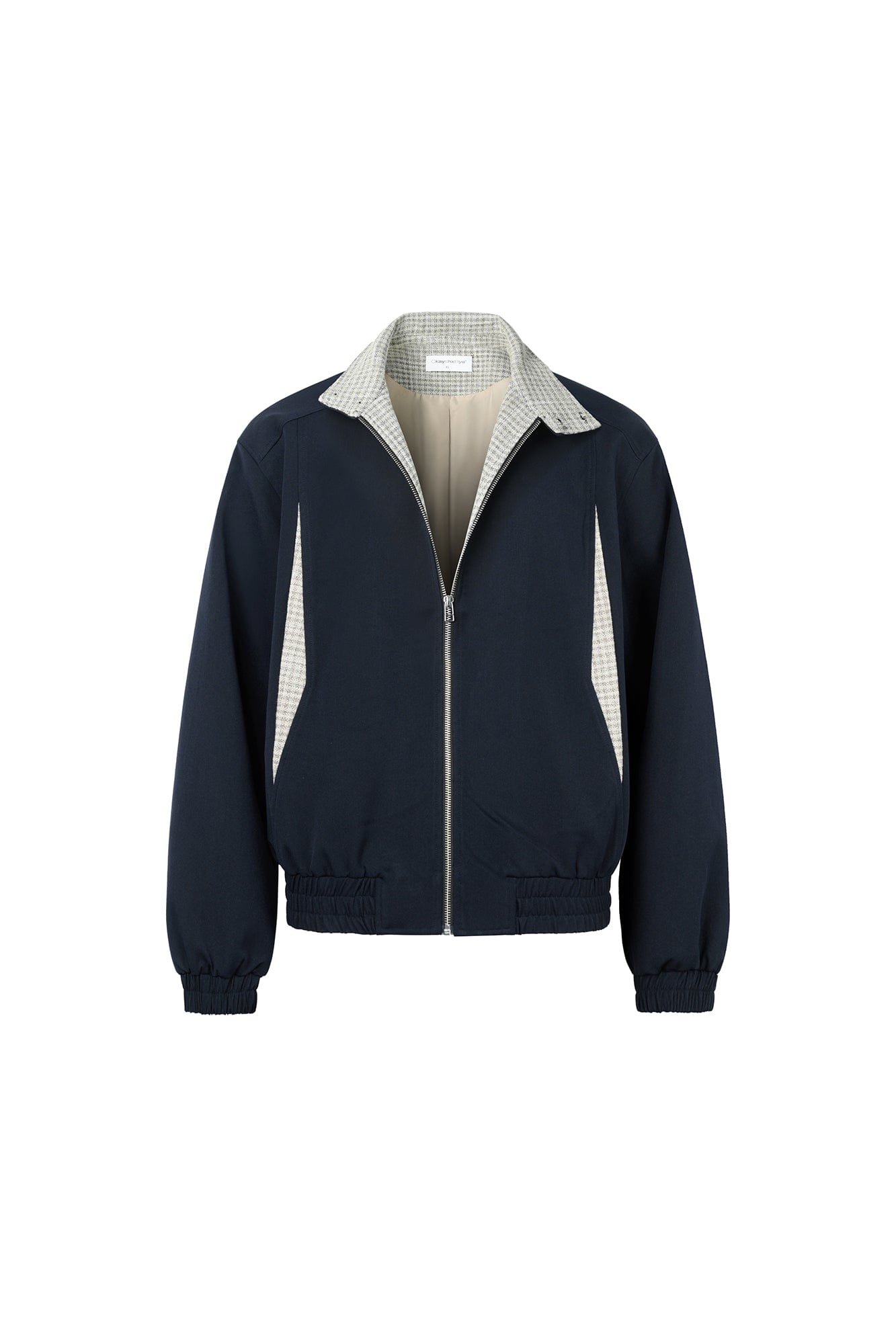 OKAYTHXBYE Checker Paneled Harrington Jacket-Jacket-S-Free Shipping Leatheretro