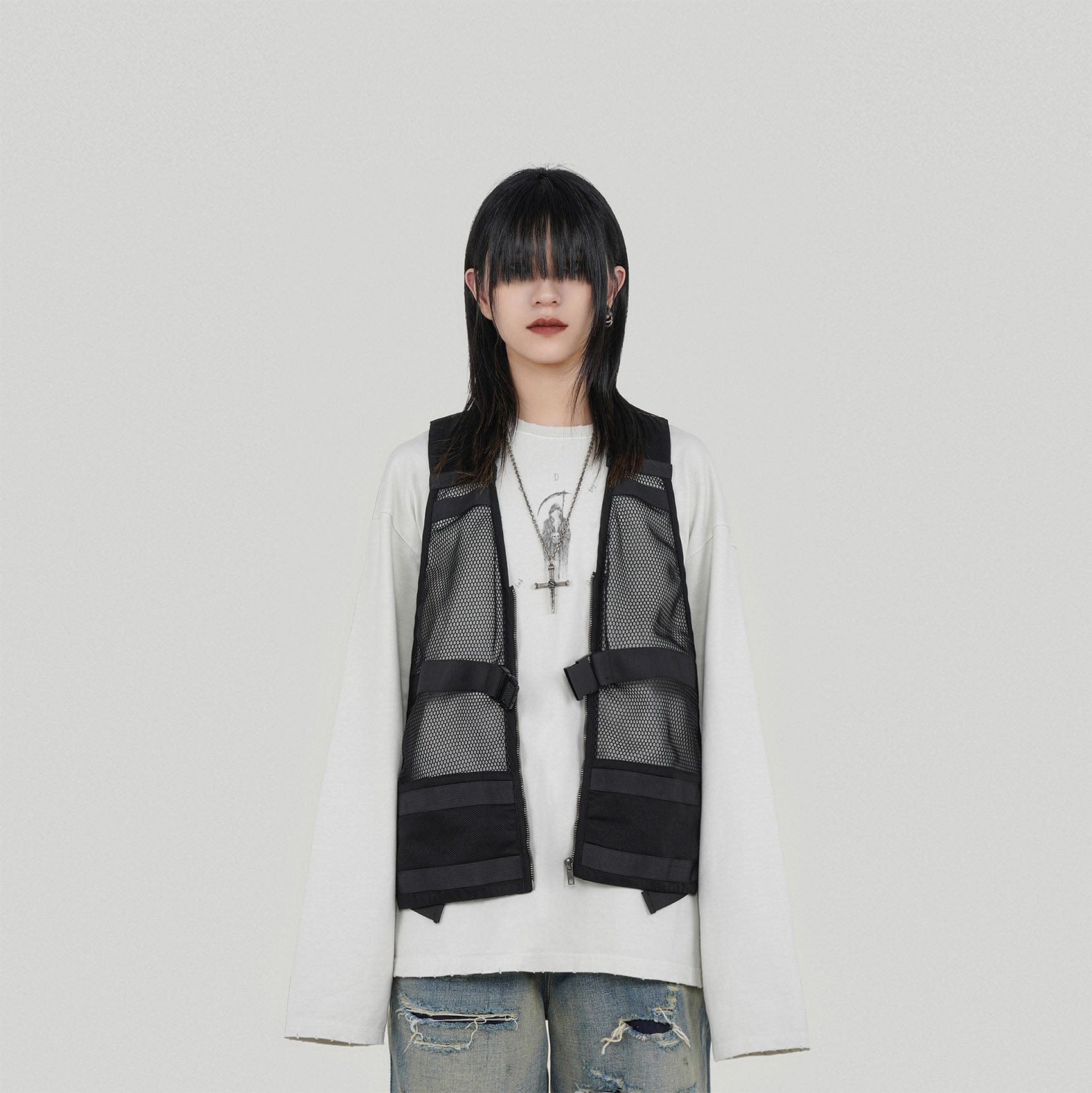 UNDERWATER Urban Tactical Mesh Vest-Jacket-S-Free Shipping Leatheretro