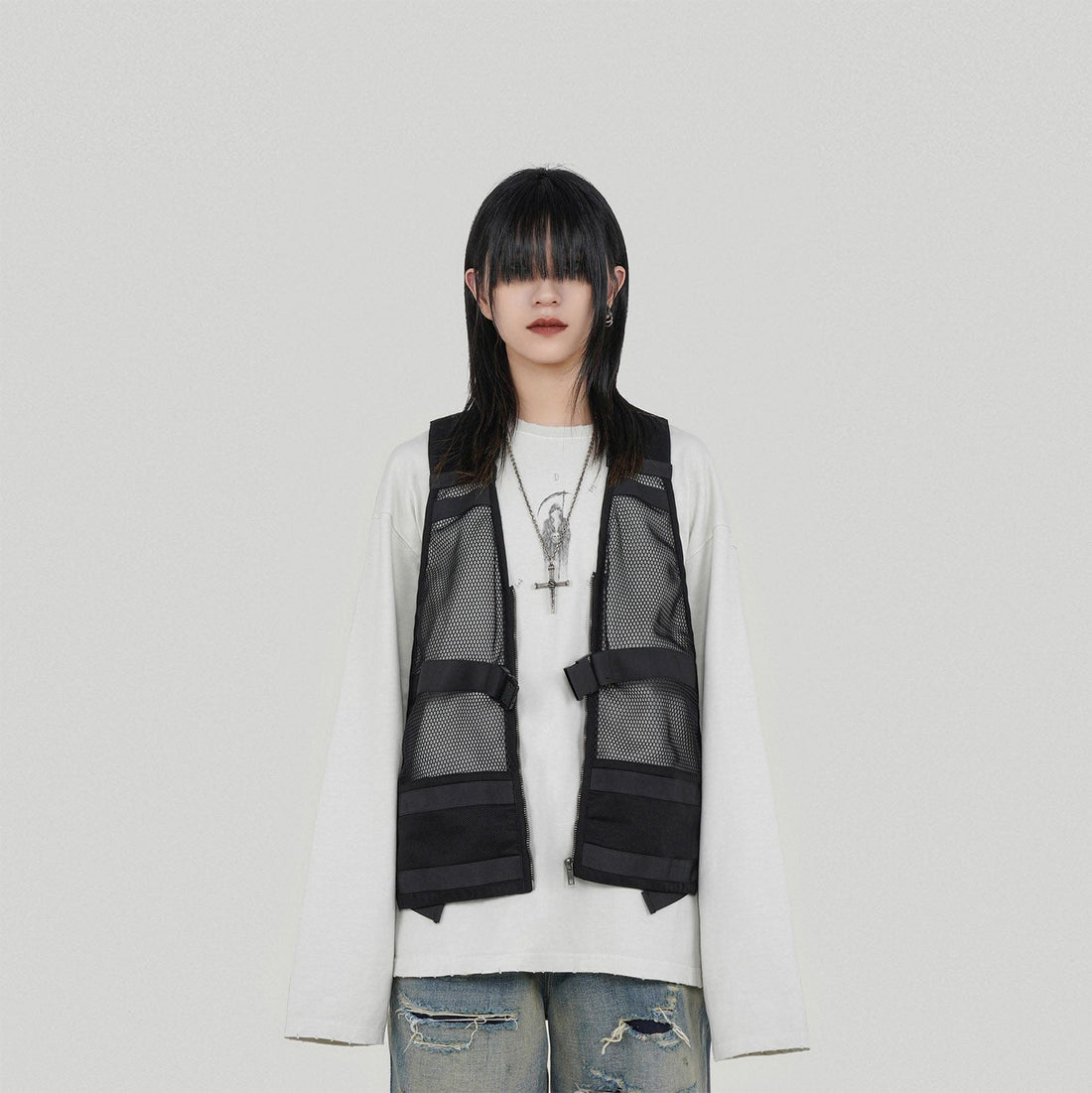 UNDERWATER Urban Tactical Mesh Vest-Jacket-S-Free Shipping Leatheretro