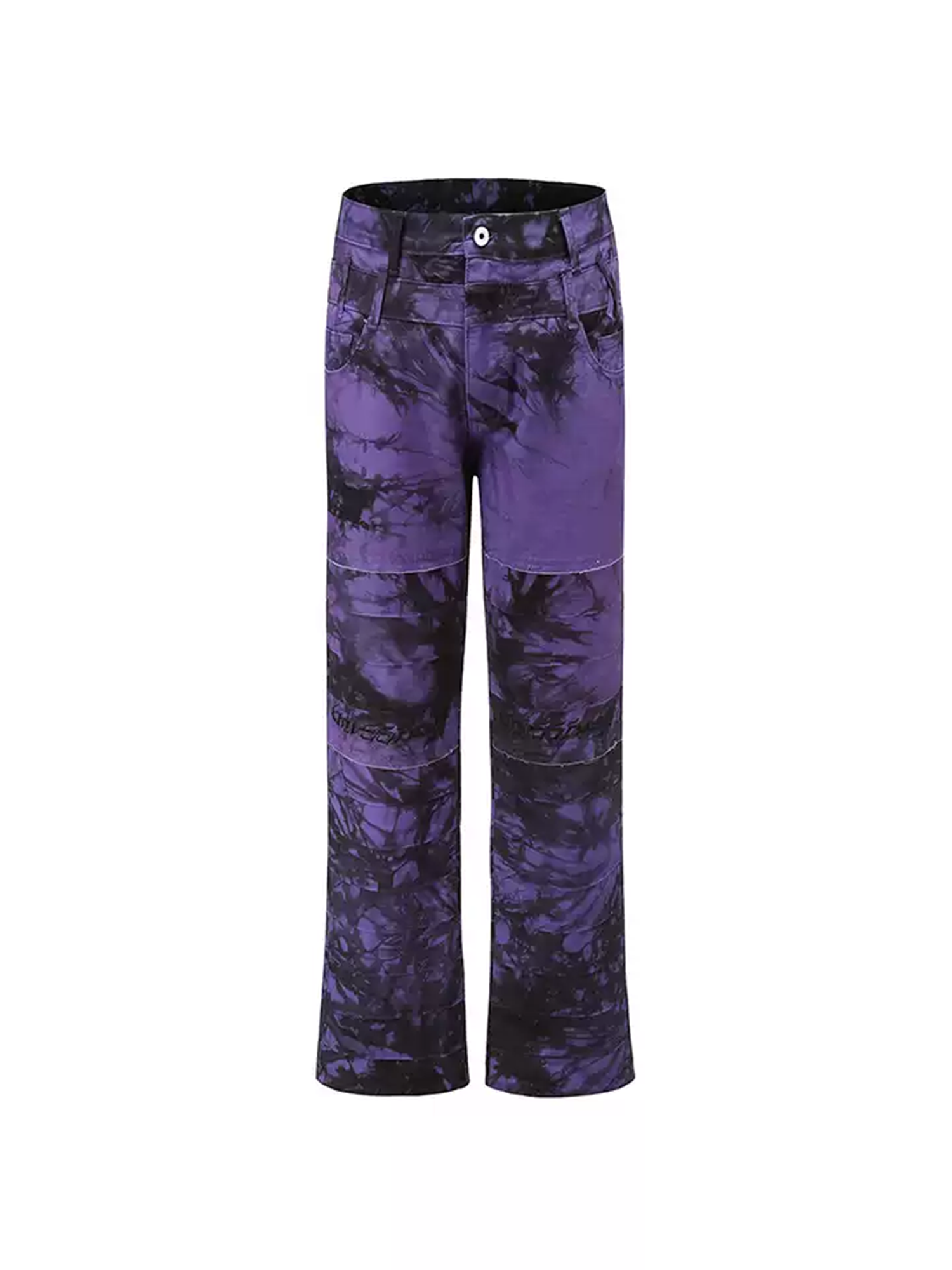 ERISSTOFF Tie-Dye Dual-Waist Flared Jeans-Jeans-S / 29"-Free Shipping Leatheretro