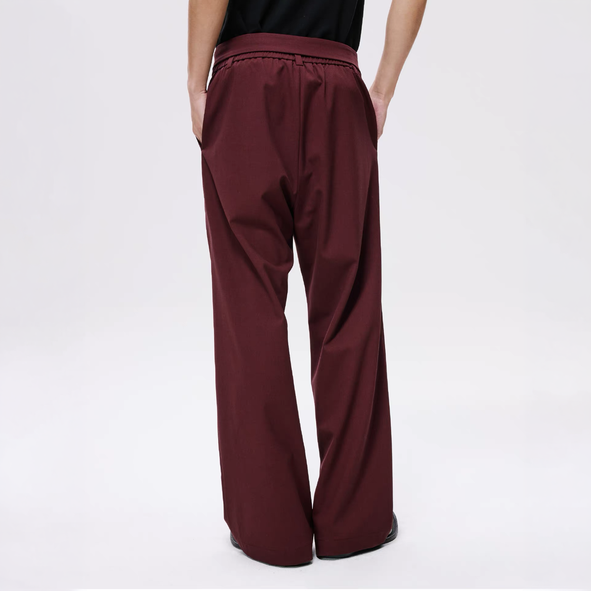 ALVNG AR ANTS Horn Buckle Belted Pleated Trousers-Pants-XS / 28-32"-Gray-Free Shipping Leatheretro