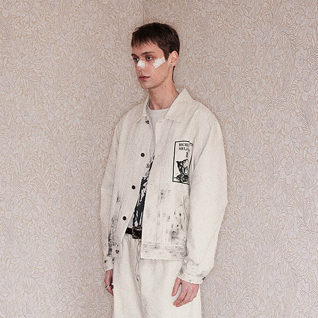 RICHILL Graphic Paint-Splattered Distressed Jacket-Jacket-S-Free Shipping Leatheretro